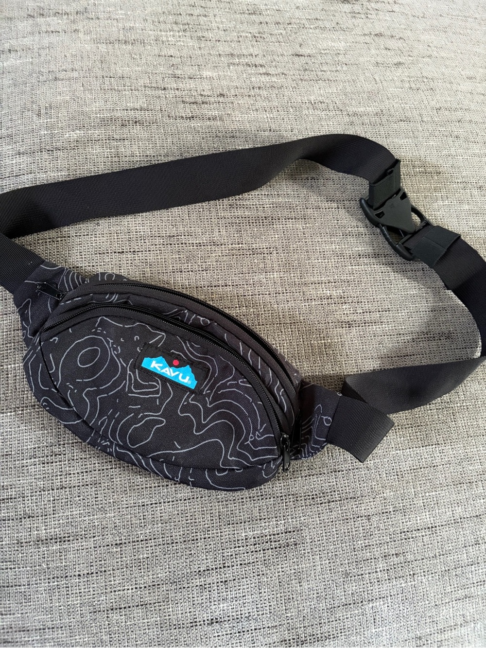 KAVU Black Printed Fanny Pack Waist Bag